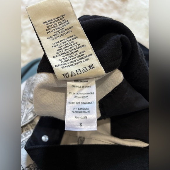 Alice + Olivia Paisley printed Cropped Denim Jacket - Picture 8 of 9